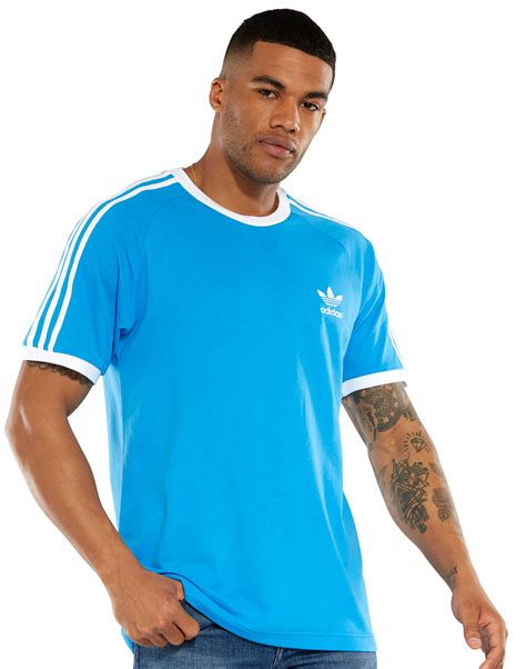 adidas 3 stripe t shirt mens